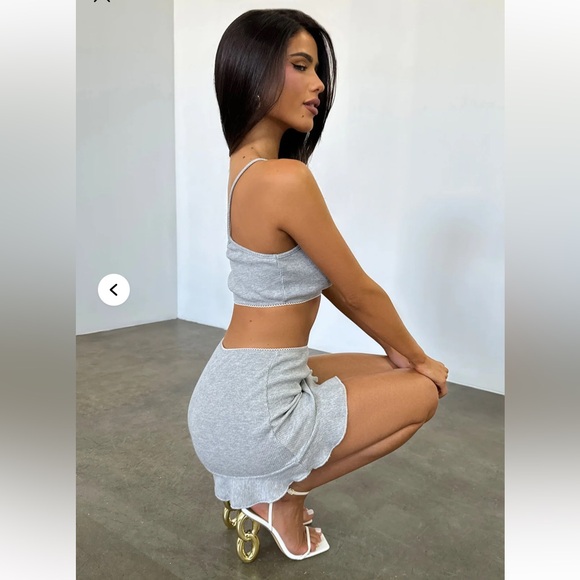 Gray Ribbed Two-Piece Set - Picture 4 of 4